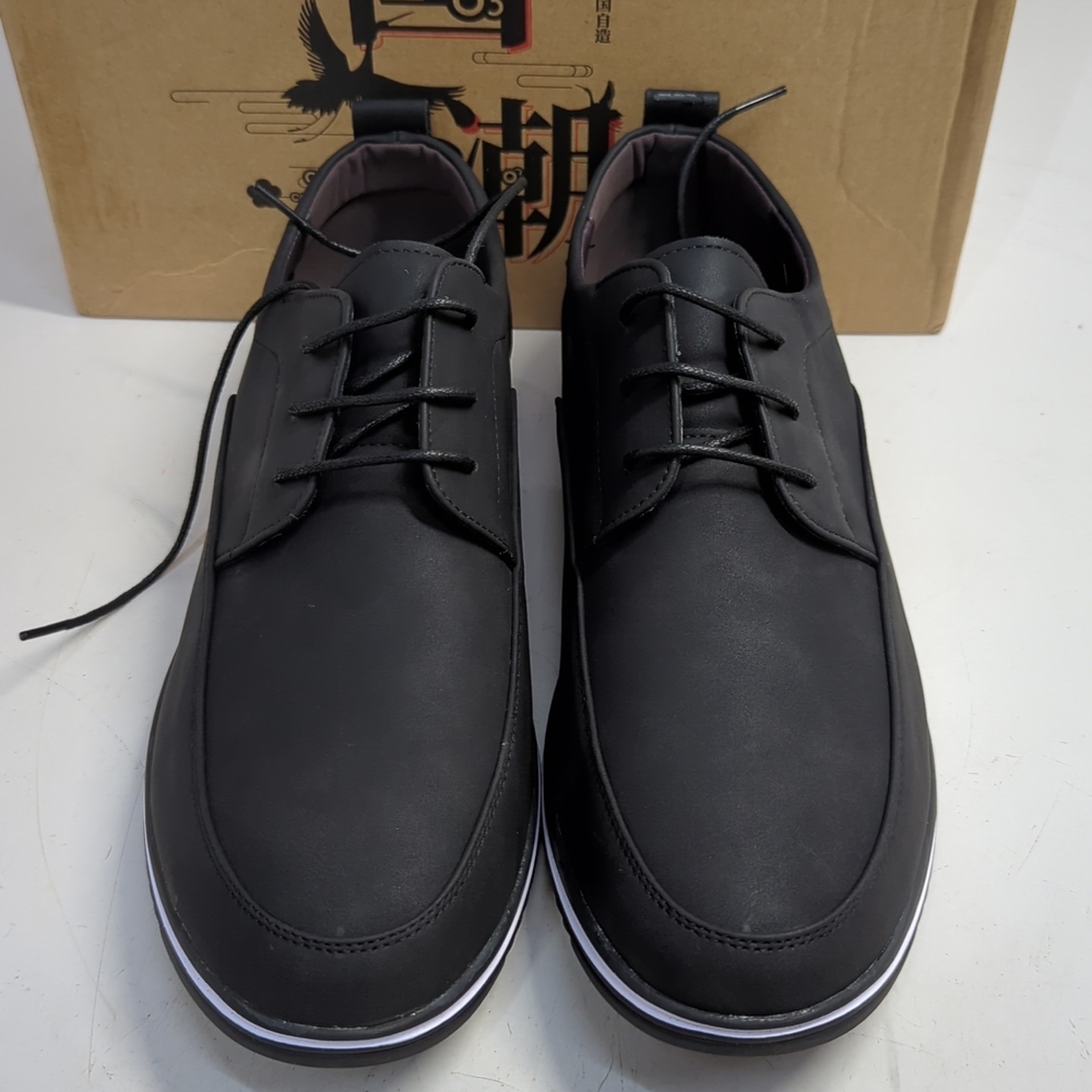 Men's Oxford Lace Up Business Casual Comfortable Walking Dress Shoes 44 Black